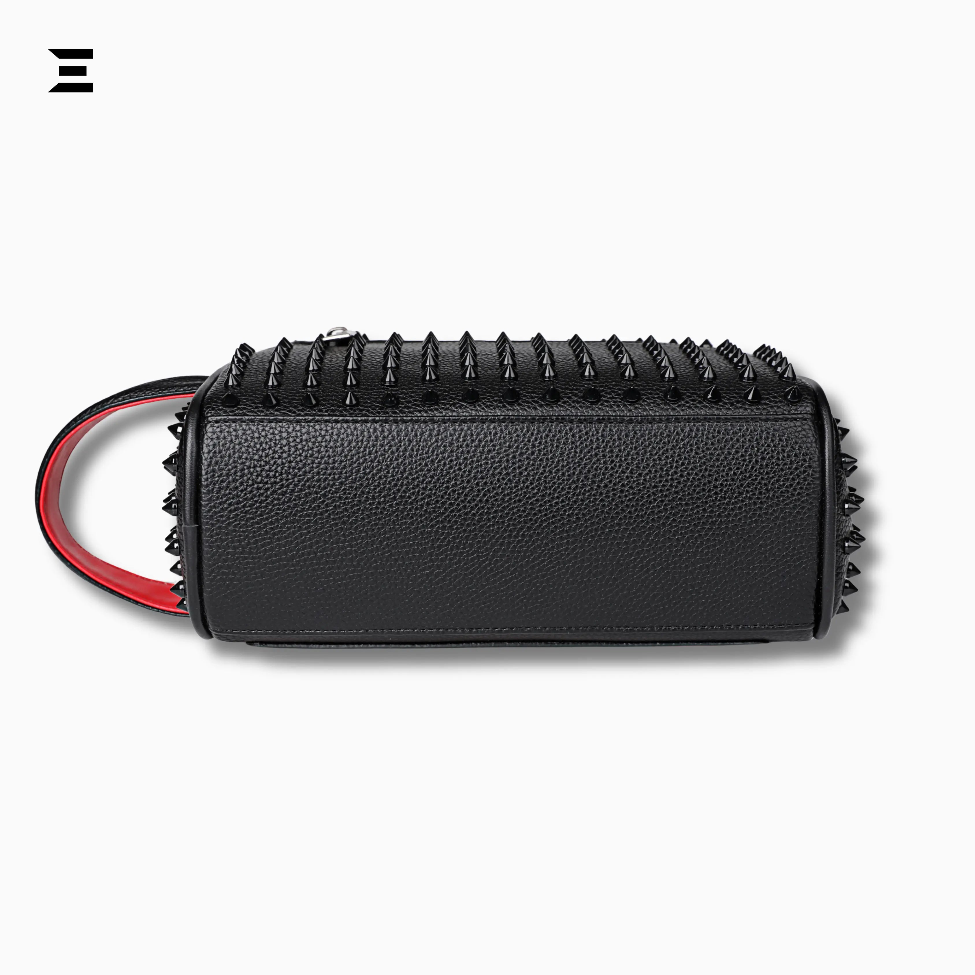 Elegant Black Rivet Leather Wrist Clutch – Unisex Evening & Party Bag IBRELIA™ IBRELIA