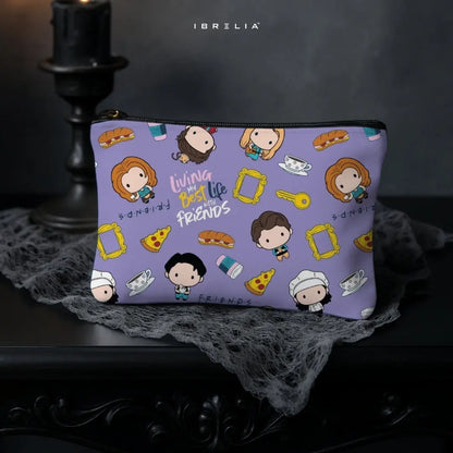 Purple Coffee Squad Makeup & Pencil Pouch – Double-Sided Print – IBRELIA™