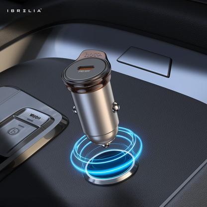 HOCO NZ16 Rigorous PD30W Mini Car Charger | 30W Fast Charging | IBRELIA™