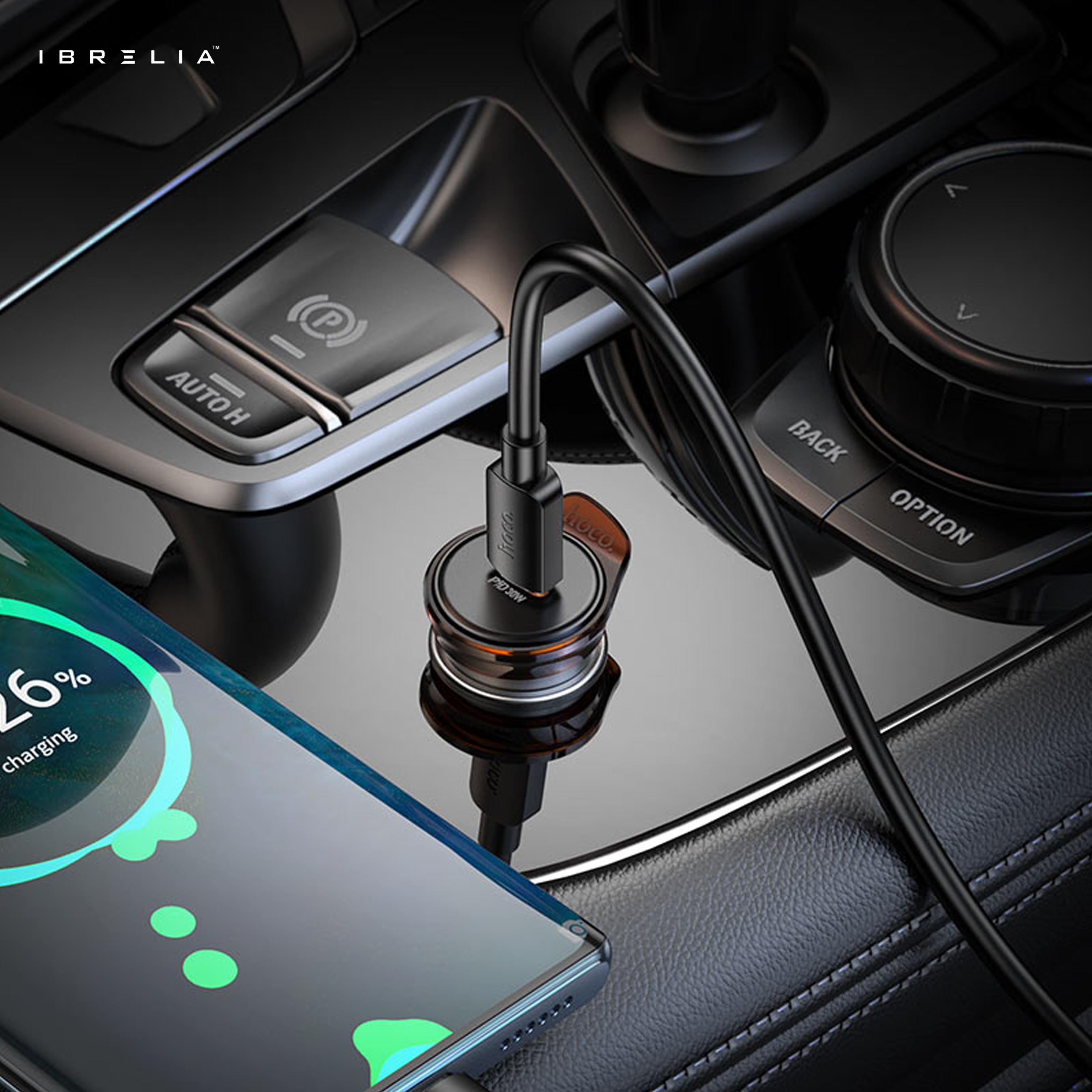 HOCO NZ16 Rigorous PD30W Mini Car Charger Set (C to iP) | 30W Fast Charging | IBRELIA™