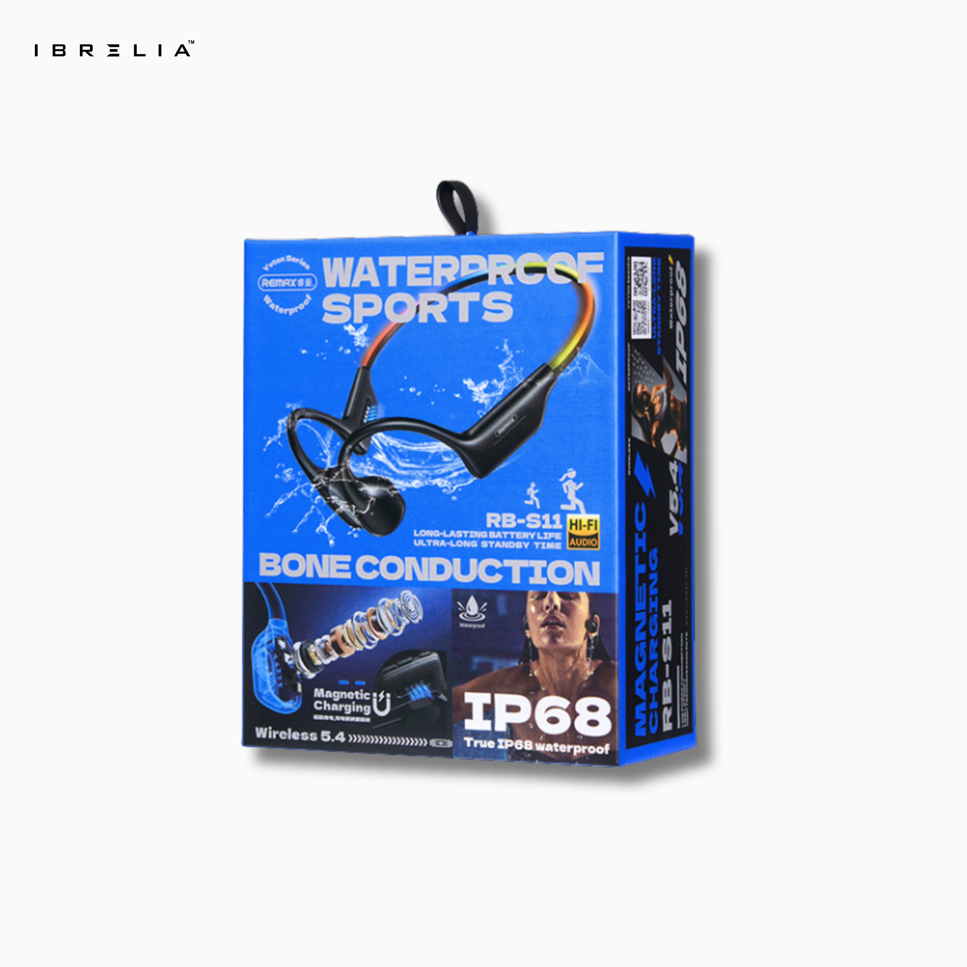 REMAX RB-S11 Bone Conduction Headphones | IP68 Waterproof | Magnetic Charging | Yvton Sports Series | IBRELIA™