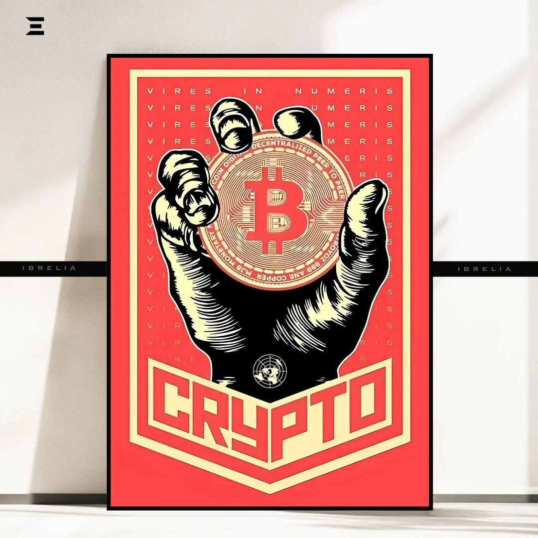 Crypto Resin Wall Art – Bitcoin Edition IBRELIA