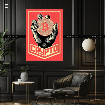 Crypto Resin Wall Art – Bitcoin Edition IBRELIA