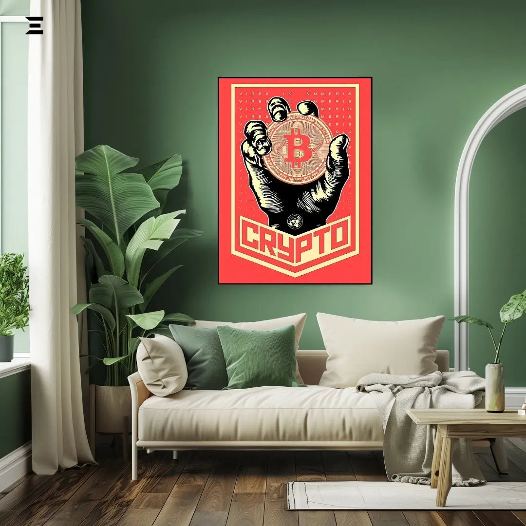 Crypto Resin Wall Art – Bitcoin Edition IBRELIA