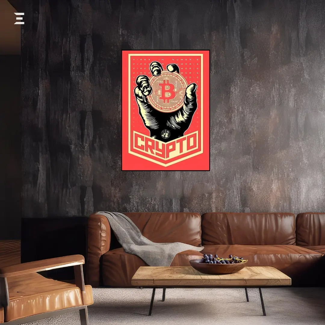 Crypto Resin Wall Art – Bitcoin Edition IBRELIA