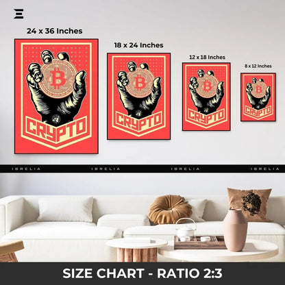 Crypto Resin Wall Art – Bitcoin Edition IBRELIA