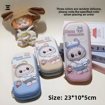 Cute Cartoon Pencil Case | Hard Shell Zipper Pouch | Large Capacity Stationery Organizer | IBRELIA™ IBRELIA