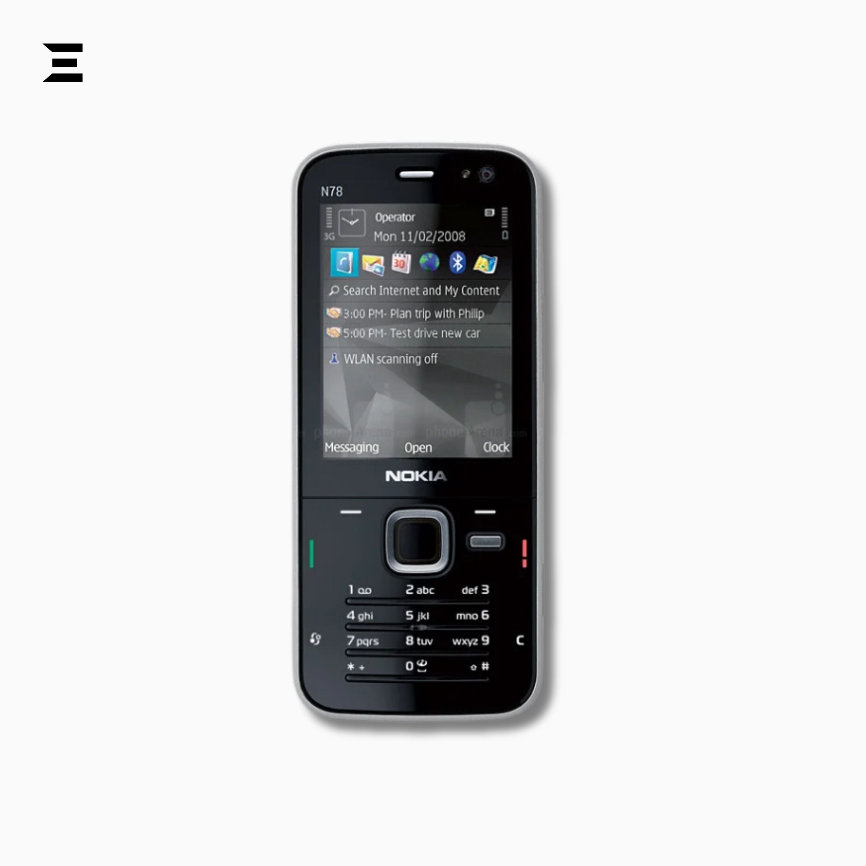 Nokia N78 Black & Silver (Brand New – Only Phone) | Original Nokia Nseries Smartphone | Carl Zeiss 3.2MP Camera | Rare Collector's Edition