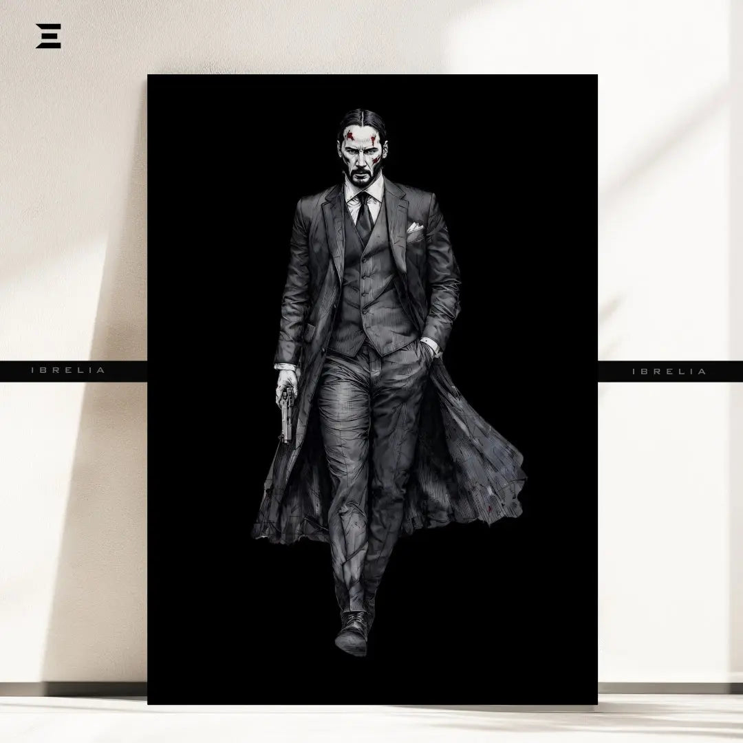 Premium Resin Coated Wall Art – John Wick Assassin Frame | IBRELIA Pakistan IBRELIA