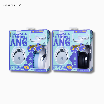 REMAX RB-920HB ANC Wireless Headphones | Active Noise Cancelling | Ultra-Long Battery | Foldable Design | IBRELIA™