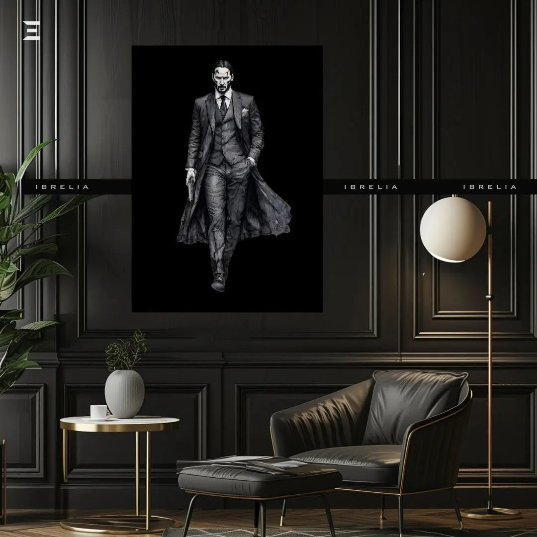 Premium Resin Coated Wall Art – John Wick Assassin Frame | IBRELIA Pakistan IBRELIA