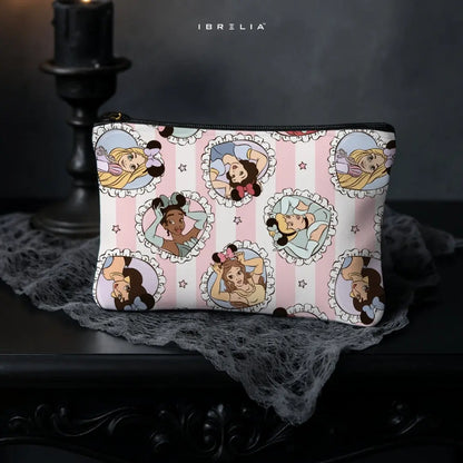 Pink Royal Portrait Makeup & Pencil Pouch – Double-Sided Print – IBRELIA™