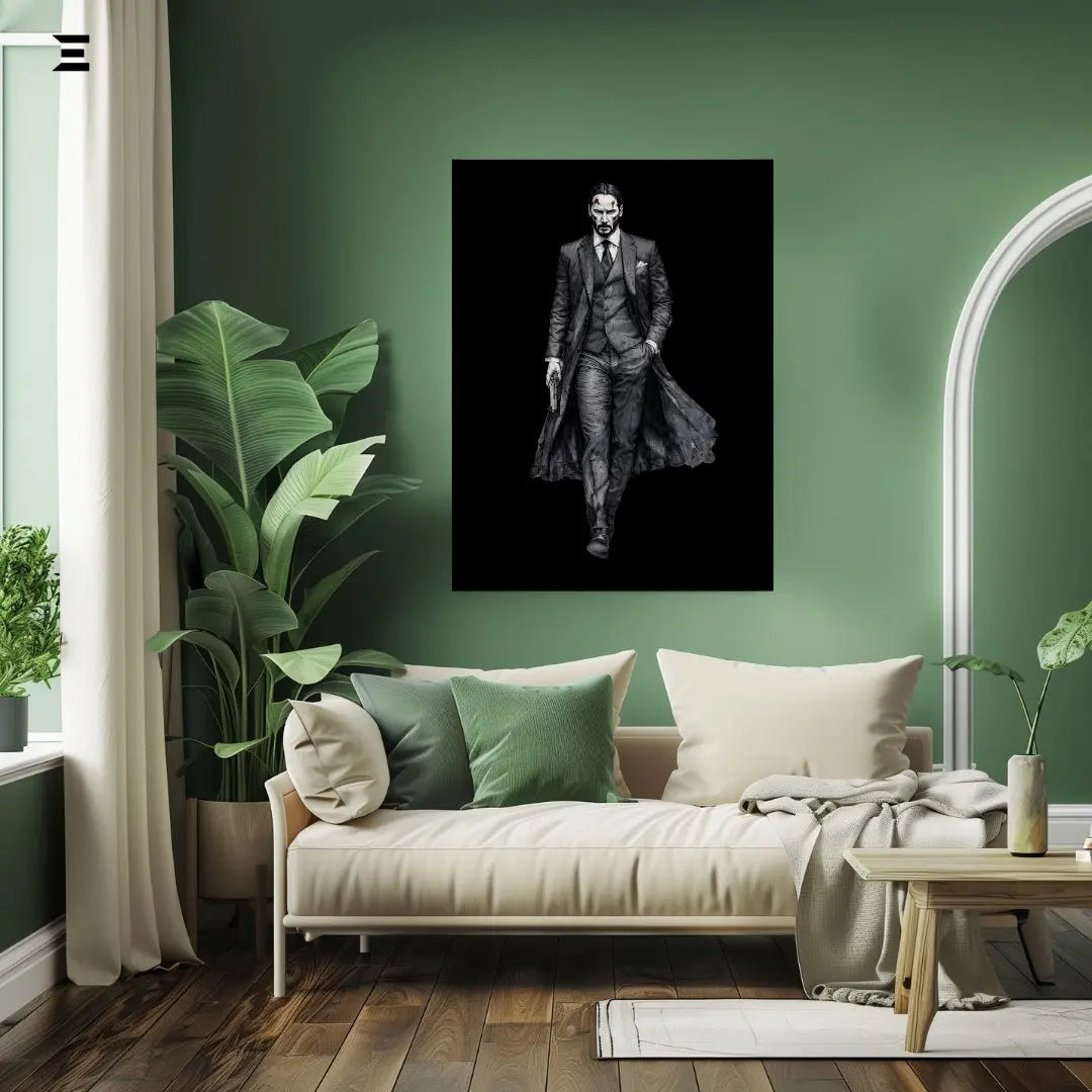 Premium Resin Coated Wall Art – John Wick Assassin Frame | IBRELIA Pakistan IBRELIA