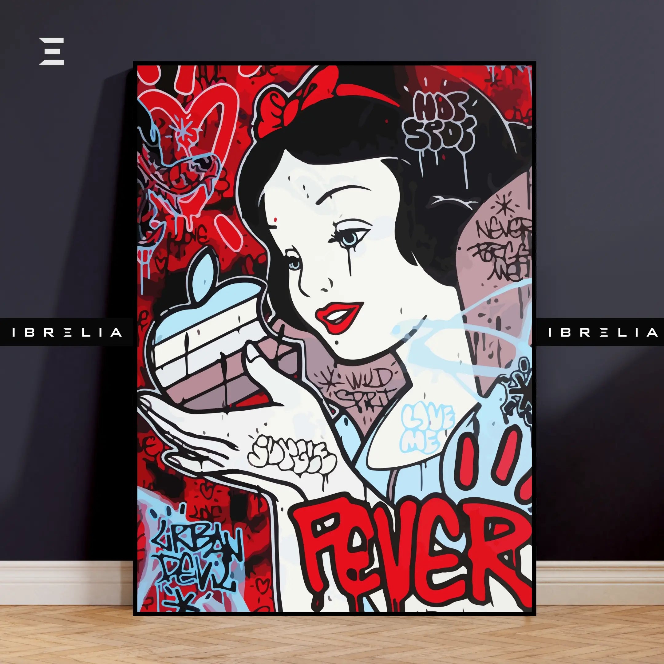 Snow White Graffiti Pop Art Resin Wall Art – “Urban Fever” Edition | IBRELIA IBRELIA