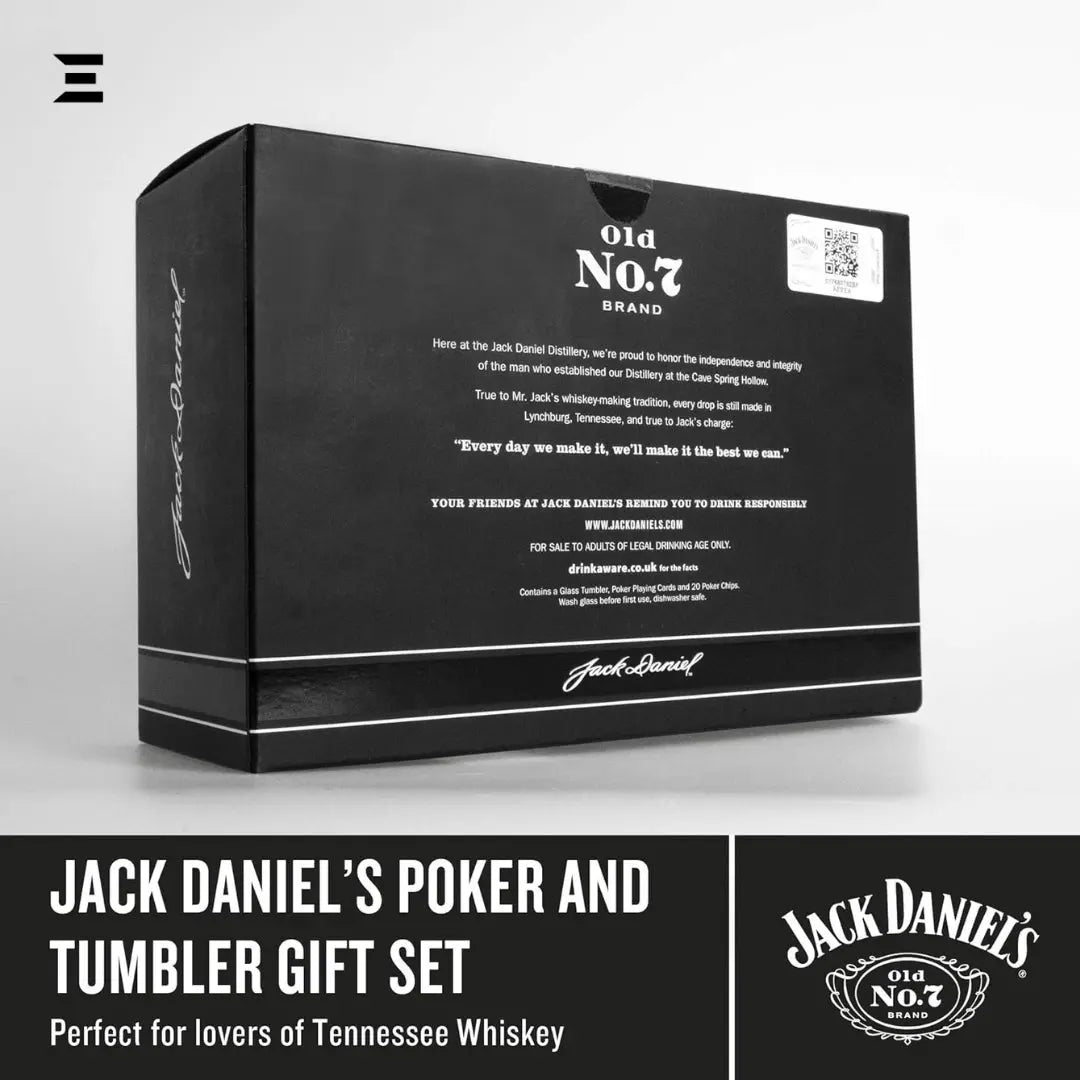 Jack Daniel’s Poker Night Gift Set – Tumbler, Chips & Playing Cards IBRELIA