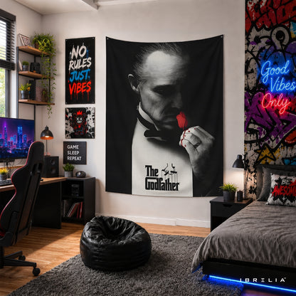 The Godfather Rose Tapestry – Iconic Movie Wall Hanging for Home, Office & Man Cave