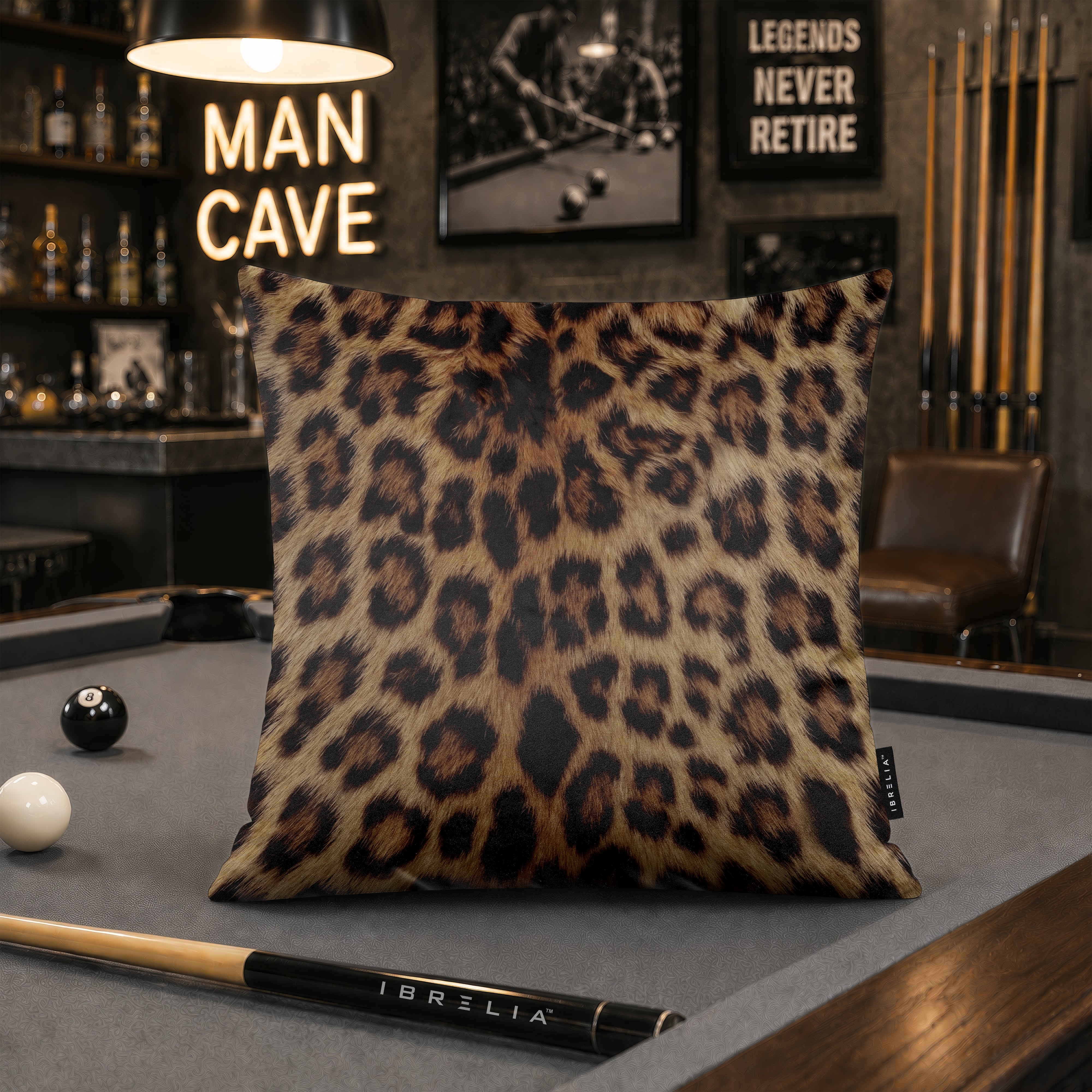 Luxury Leopard Print Cushion | Premium Velvet Suede | Double-Sided Print