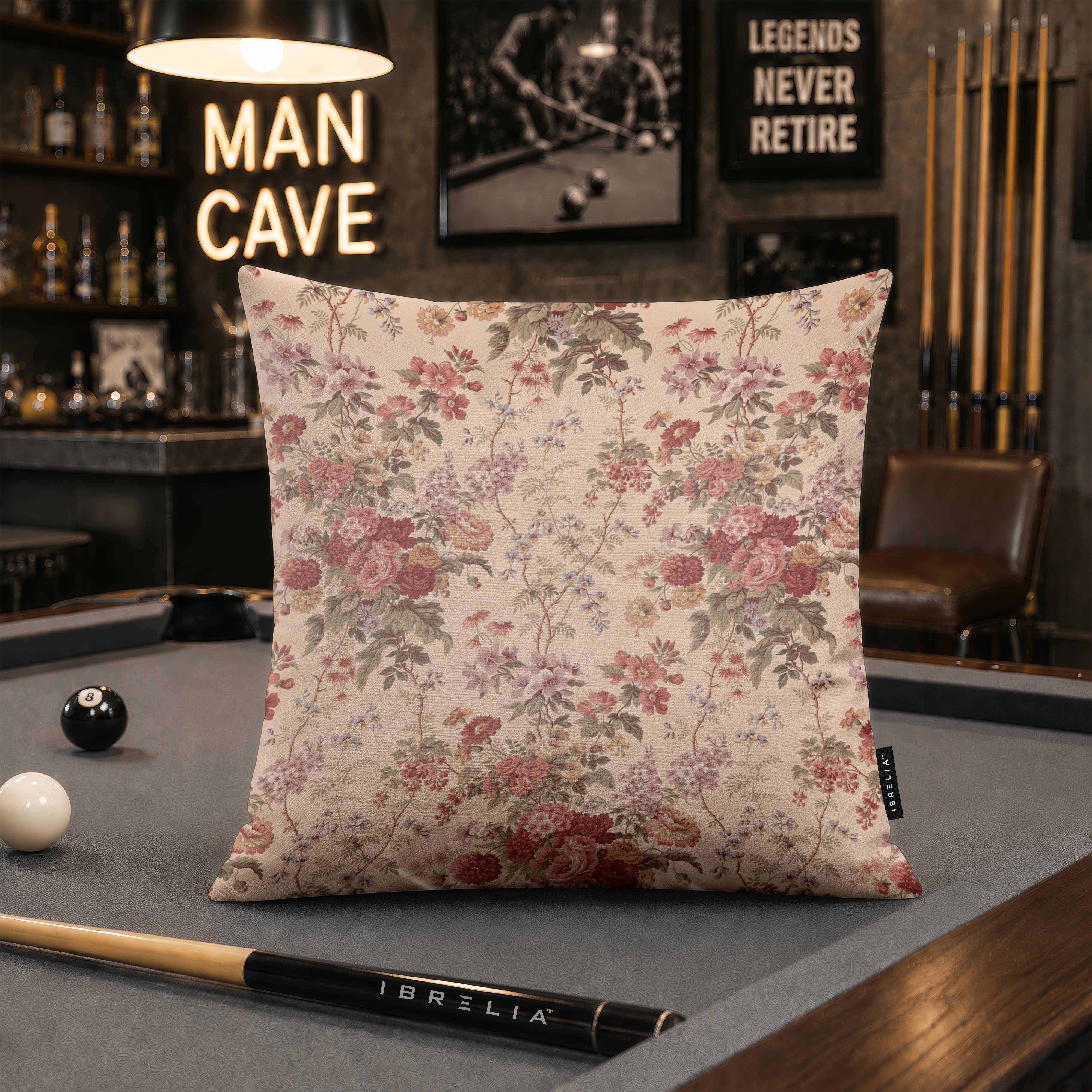 Vintage Floral Cottage Cushion | Premium Velvet Suede | Double-Sided Print