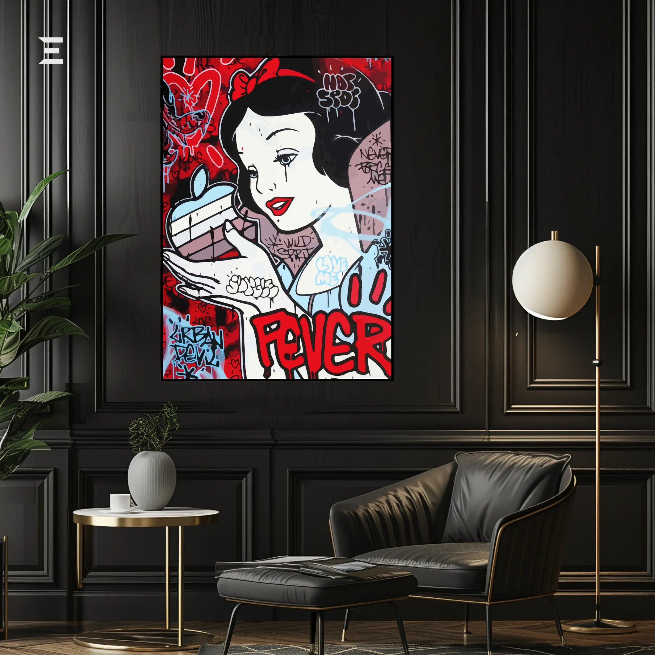 Snow White Graffiti Pop Art Resin Wall Art – “Urban Fever” Edition | IBRELIA IBRELIA