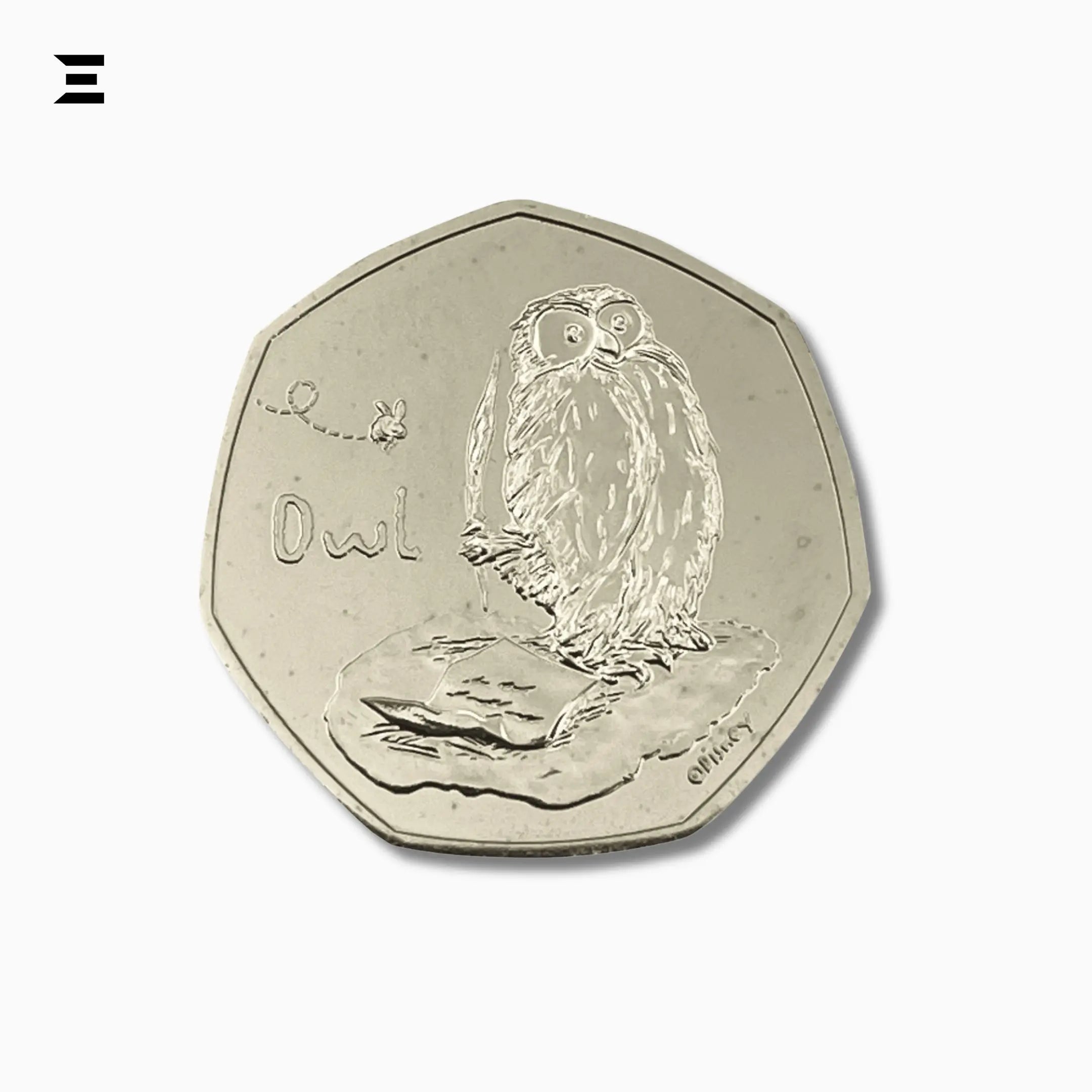 50 Pence Coin – Elizabeth II 5th Portrait | Owl Classic Pooh Collectible (The Royal Mint) IBRELIA