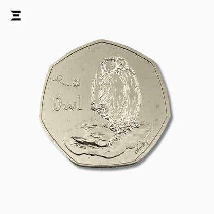 50 Pence Coin – Elizabeth II 5th Portrait | Owl Classic Pooh Collectible (The Royal Mint) IBRELIA