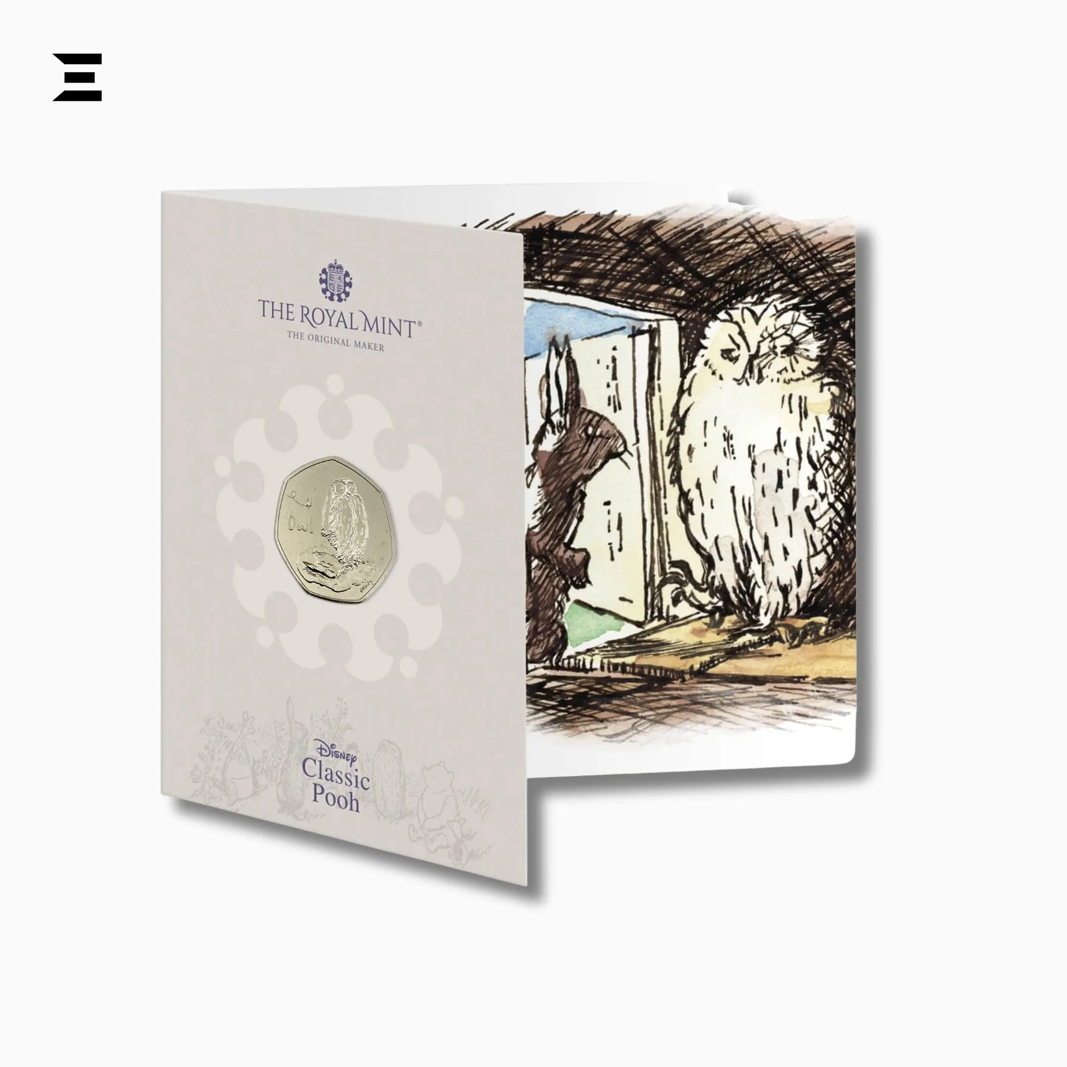 50 Pence Coin – Elizabeth II 5th Portrait | Owl Classic Pooh Collectible (The Royal Mint) IBRELIA
