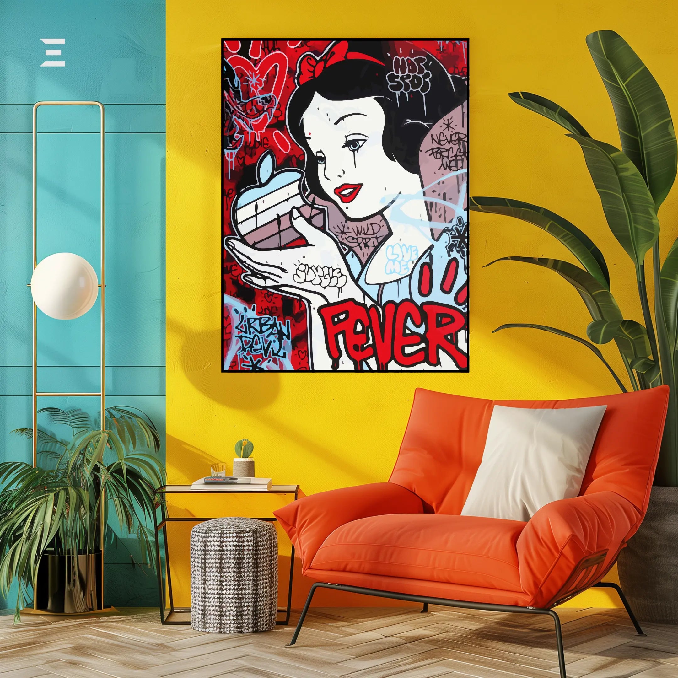 Snow White Graffiti Pop Art Resin Wall Art – “Urban Fever” Edition | IBRELIA IBRELIA