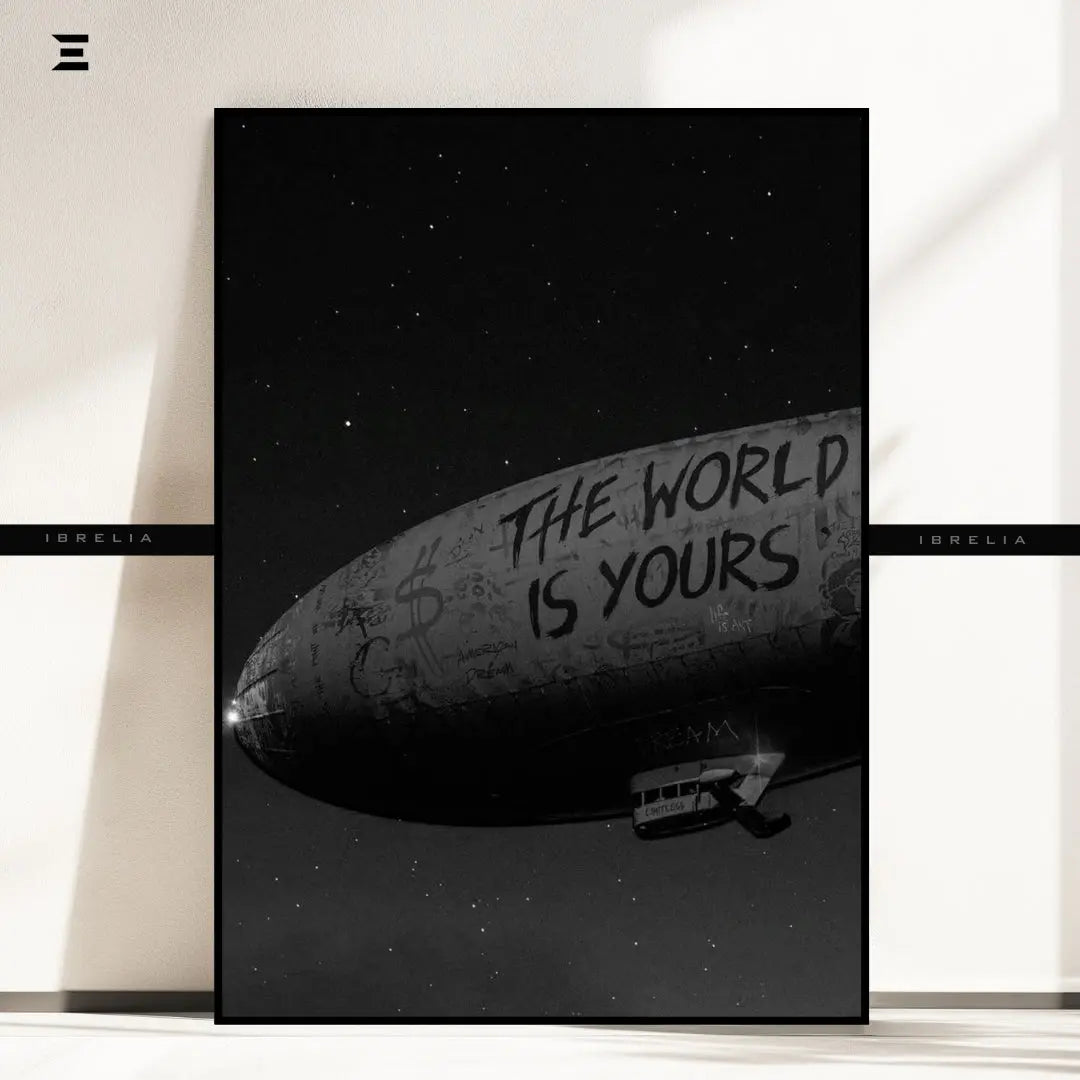 Premium Resin Coated Wall Art – Scarface “The World Is Yours” Frame | IBRELIA Pakistan IBRELIA