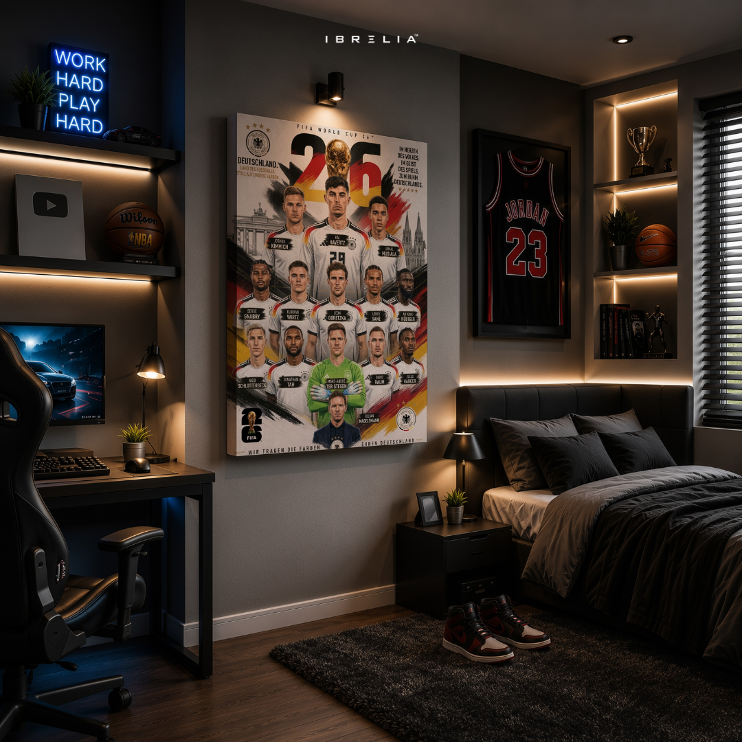 Germany FIFA World Cup 2026 Team Wall Art – Die Mannschaft Football Poster | IBRELIA™
