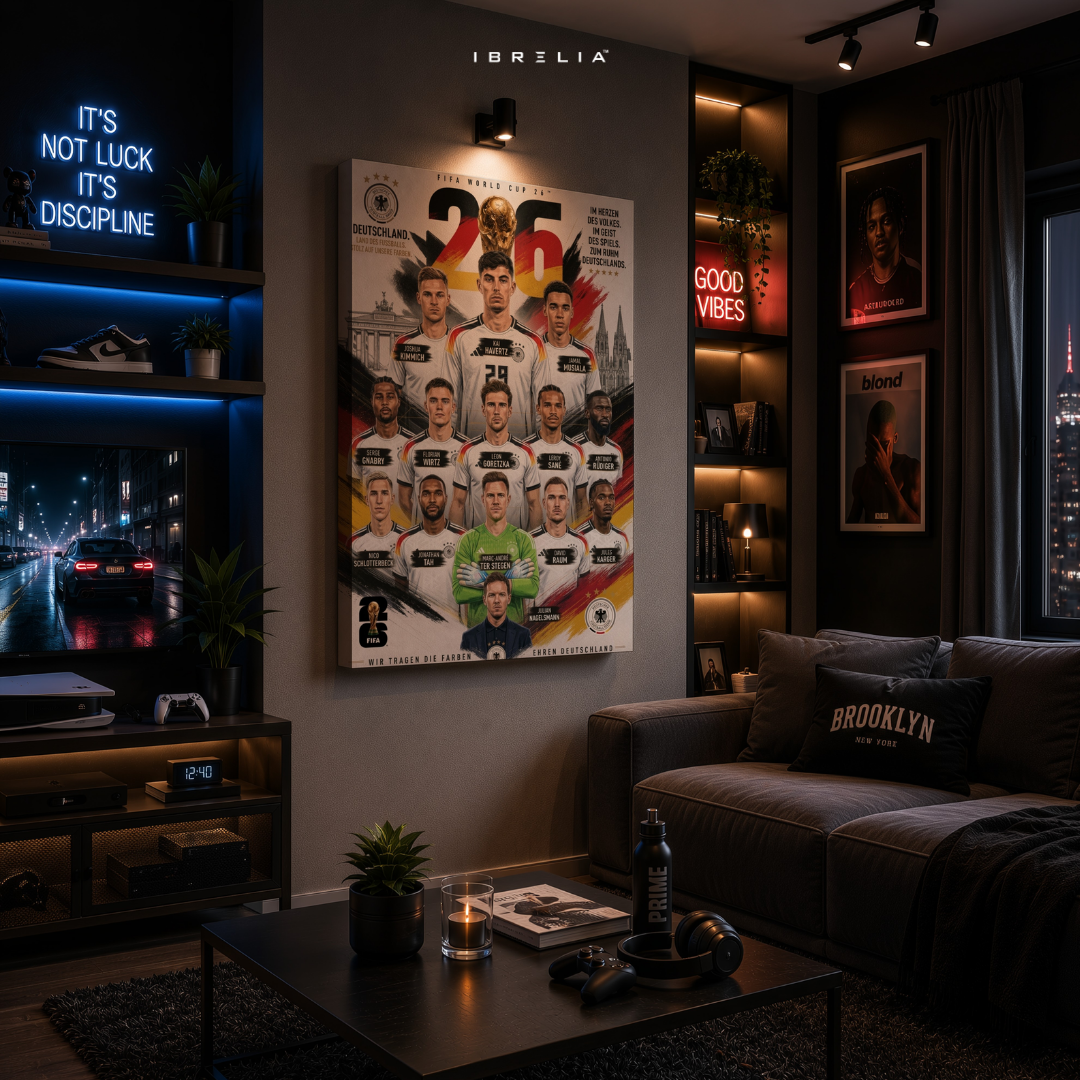 Germany FIFA World Cup 2026 Team Wall Art – Die Mannschaft Football Poster | IBRELIA™
