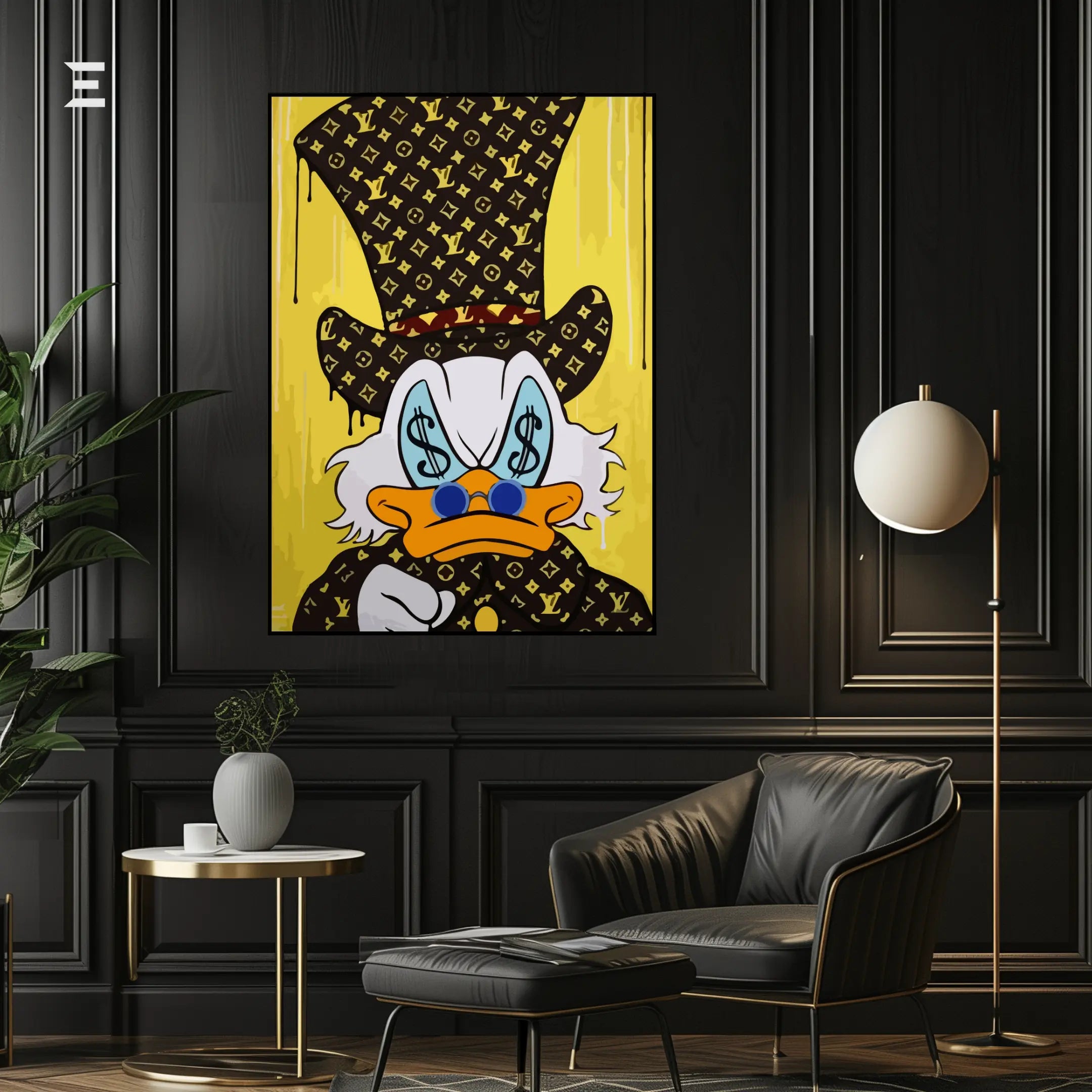 Scrooge McDuck Graffiti Pop Art Resin Wall Art – “Luxury Hustle” Edition | IBRELIA IBRELIA