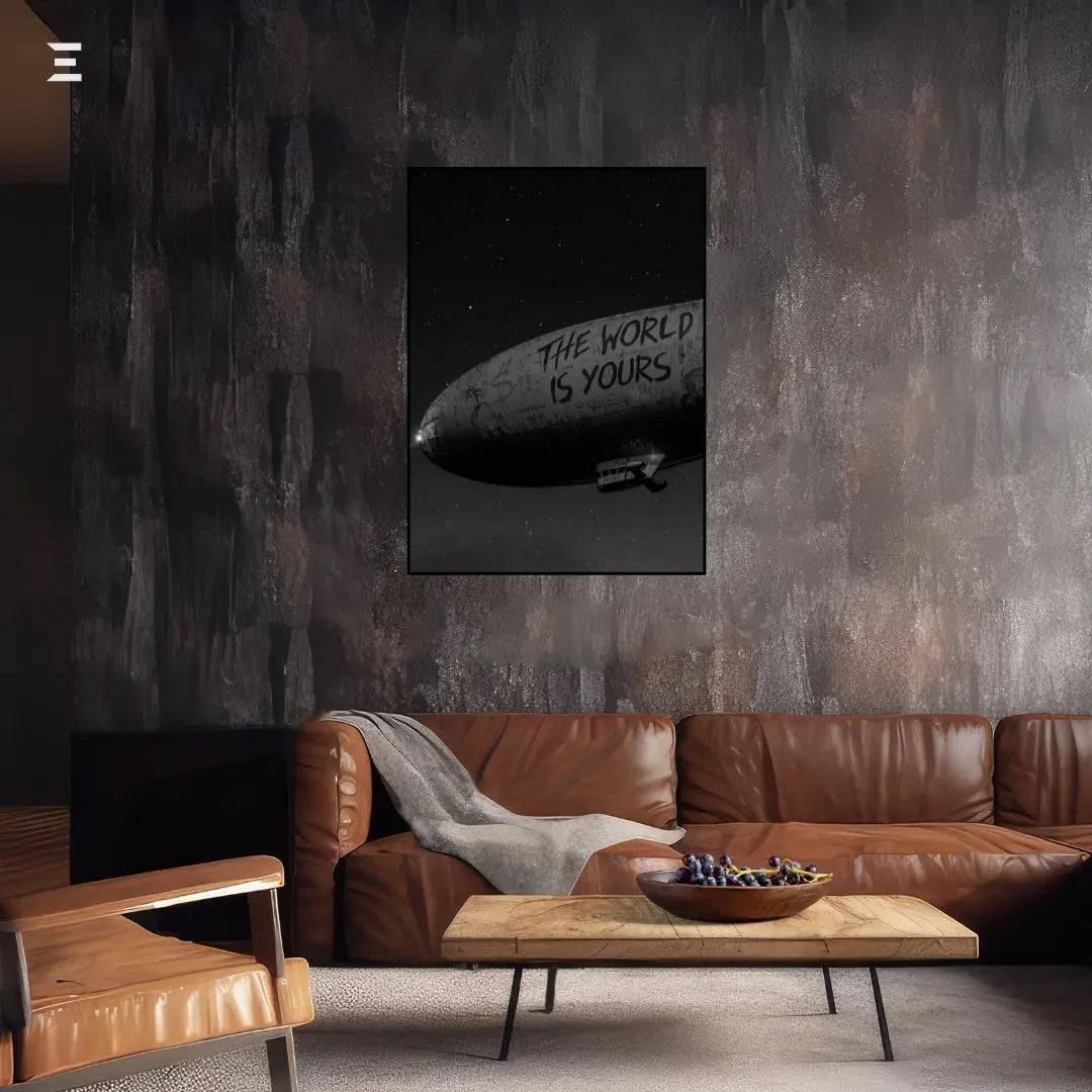 Premium Resin Coated Wall Art – Scarface “The World Is Yours” Frame | IBRELIA Pakistan IBRELIA