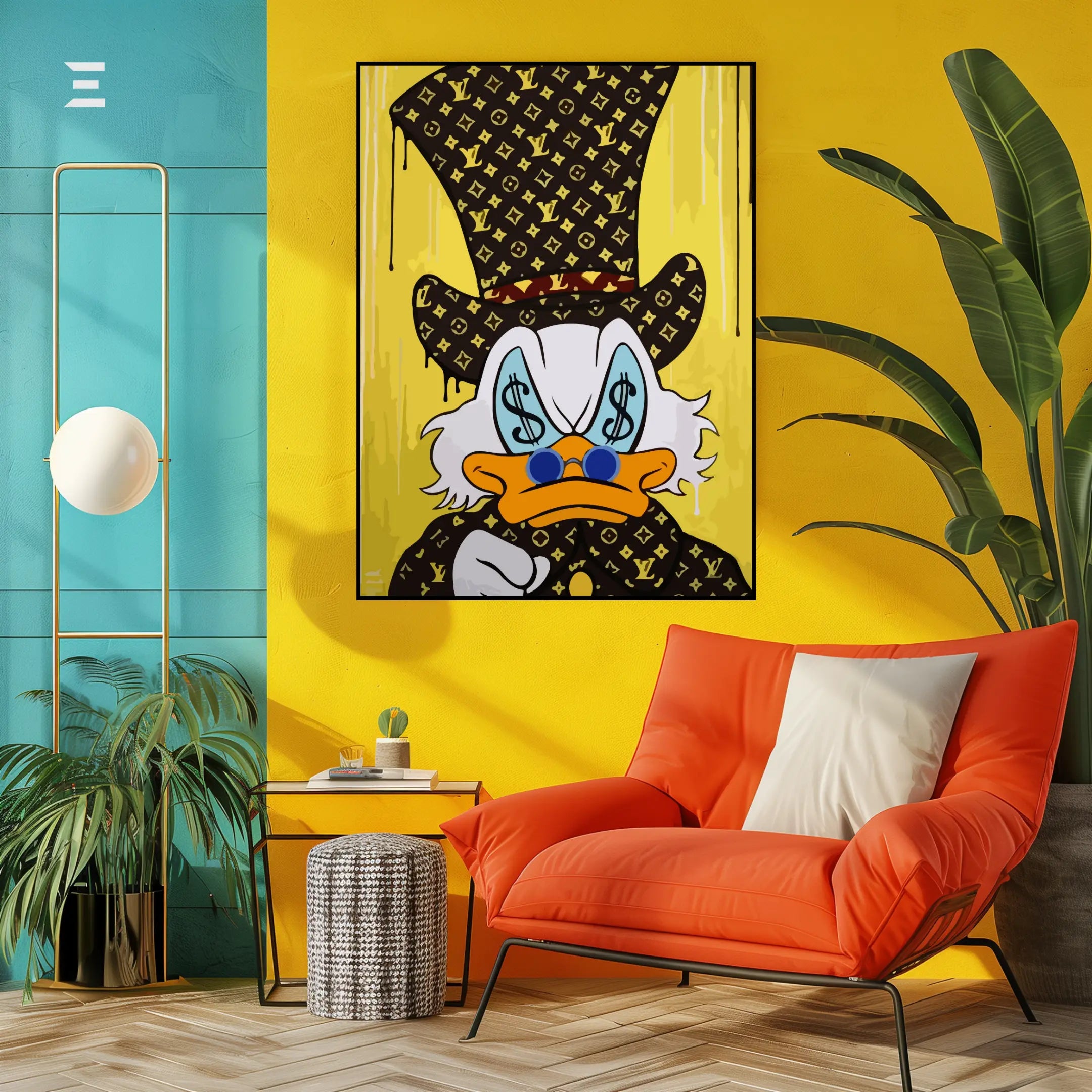 Scrooge McDuck Graffiti Pop Art Resin Wall Art – “Luxury Hustle” Edition | IBRELIA IBRELIA