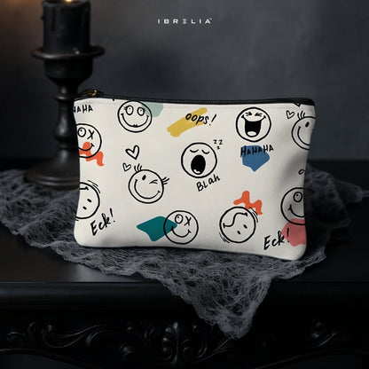 Mood Doodle Pop Makeup & Pencil Pouch – Double-Sided Print – IBRELIA™ IBRELIA