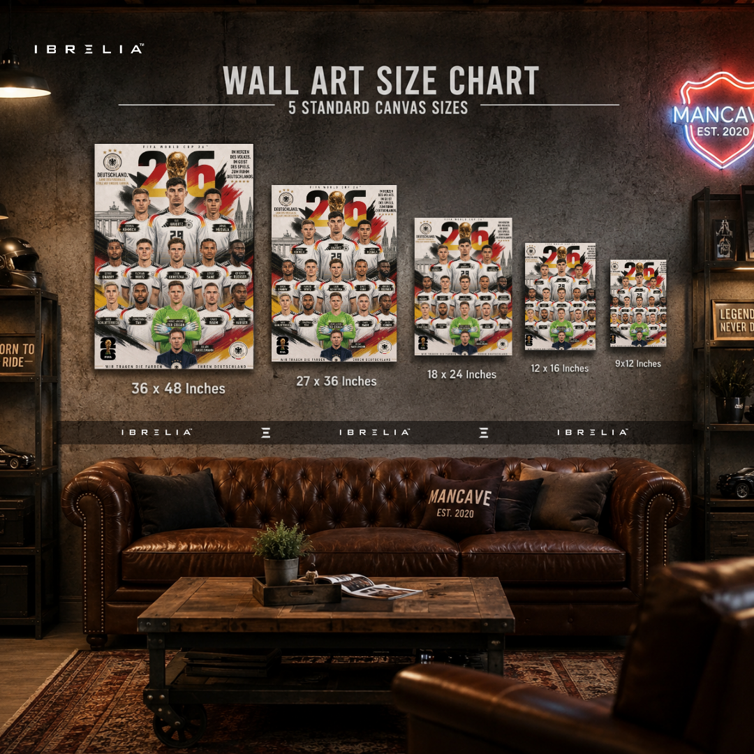 Germany FIFA World Cup 2026 Team Wall Art – Die Mannschaft Football Poster | IBRELIA™