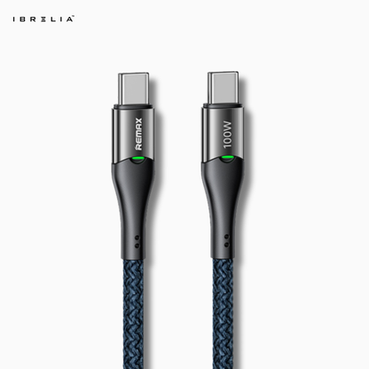 REMAX Intelyelec RC-C115 100W Smart Power-Off Cable (Type-C to Type-C) | Fast Charging | LED Indicator | IBRELIA™