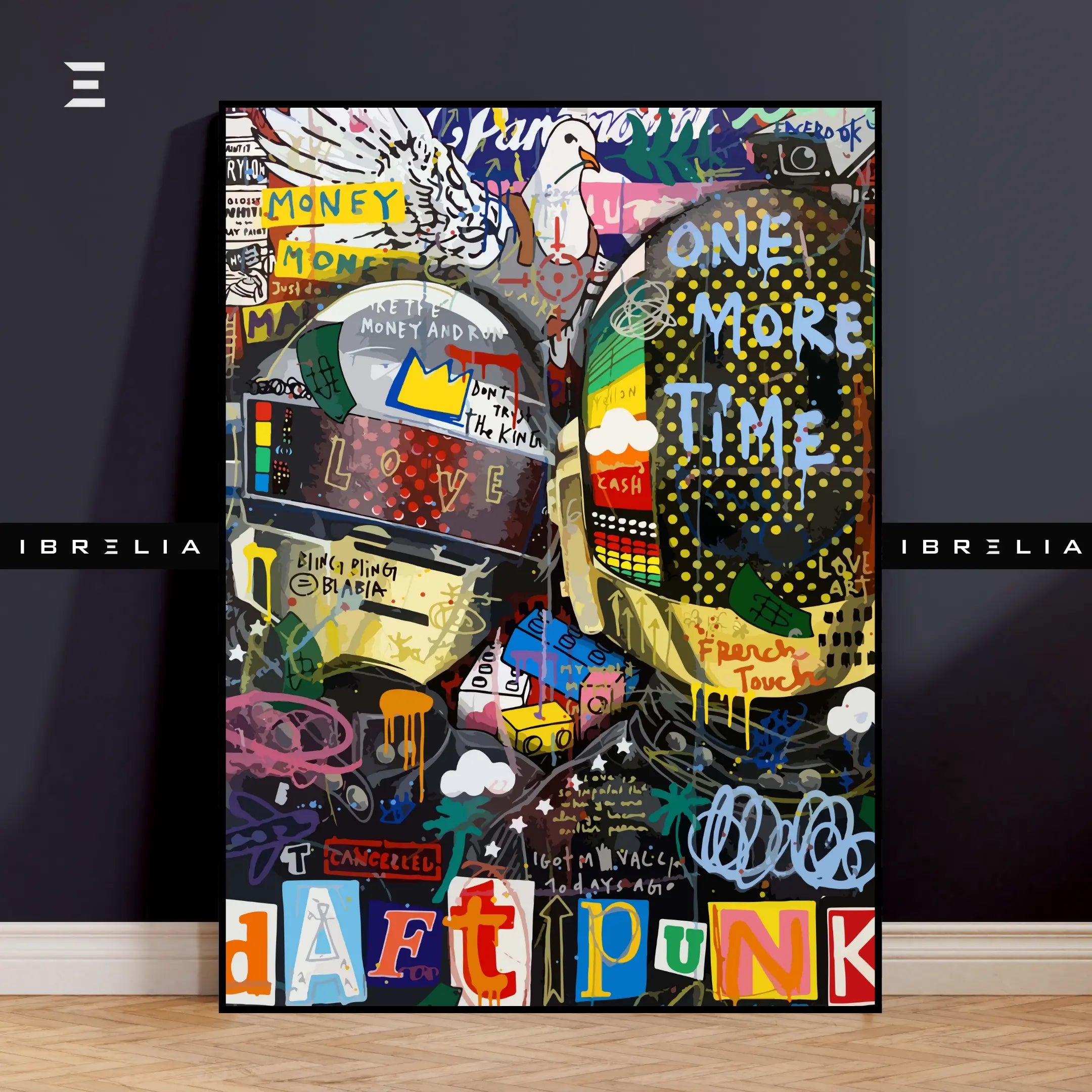 Daft Punk Graffiti Pop Art Resin Wall Art – “One More Time” Edition | IBRELIA IBRELIA