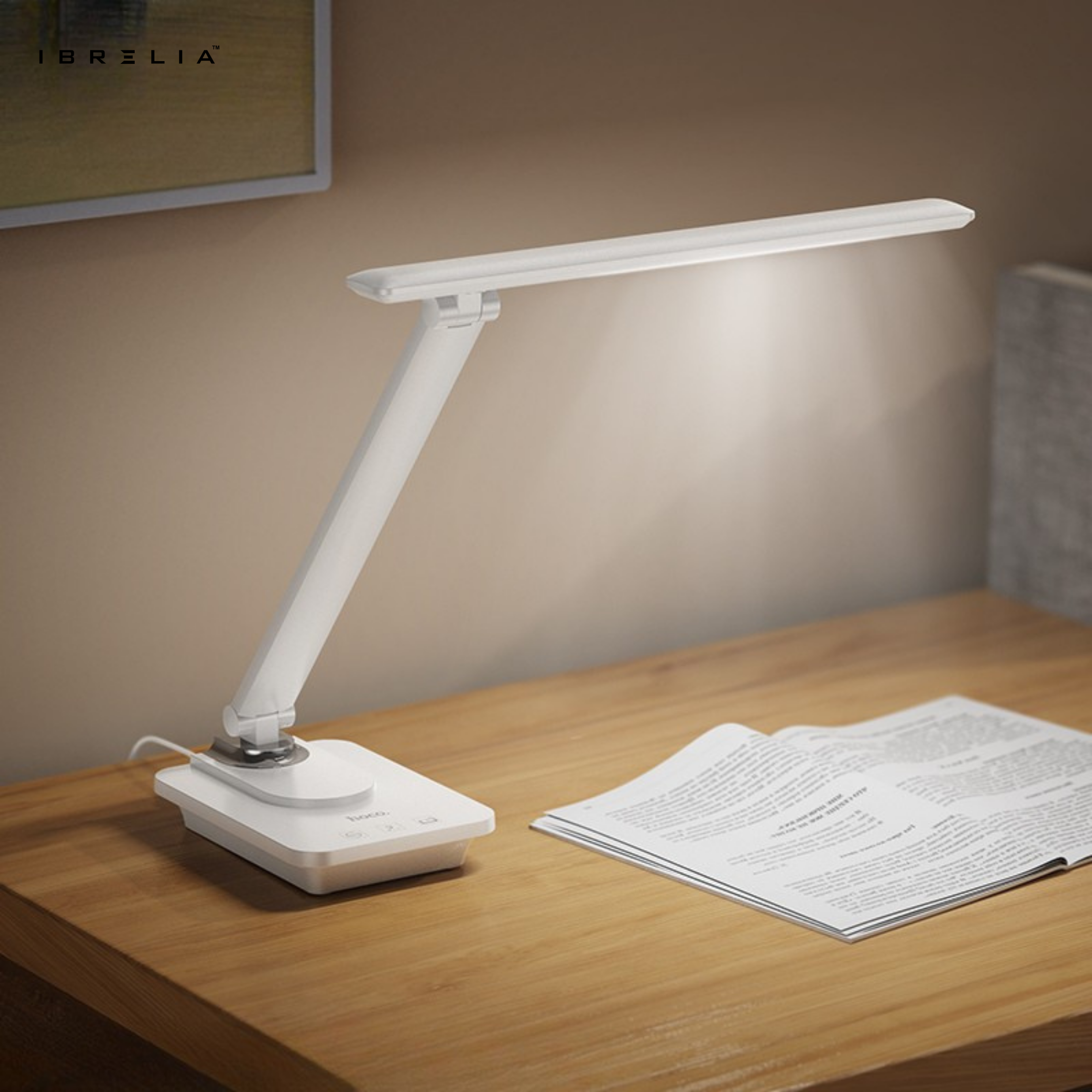 HOCO HX12 – Soft Lighting Eye-Caring Desk Lamp (Stepless Dimming | 3 Light Modes) – HOCO | IBRELIA™