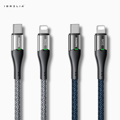 REMAX Intelyelec RC-C116 30W Smart Power-Off Cable (Type-C to Lightning) | Fast Charging for iPhone | LED Indicator | IBRELIA™