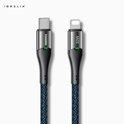 REMAX Intelyelec RC-C116 30W Smart Power-Off Cable (Type-C to Lightning) | Fast Charging for iPhone | LED Indicator | IBRELIA™