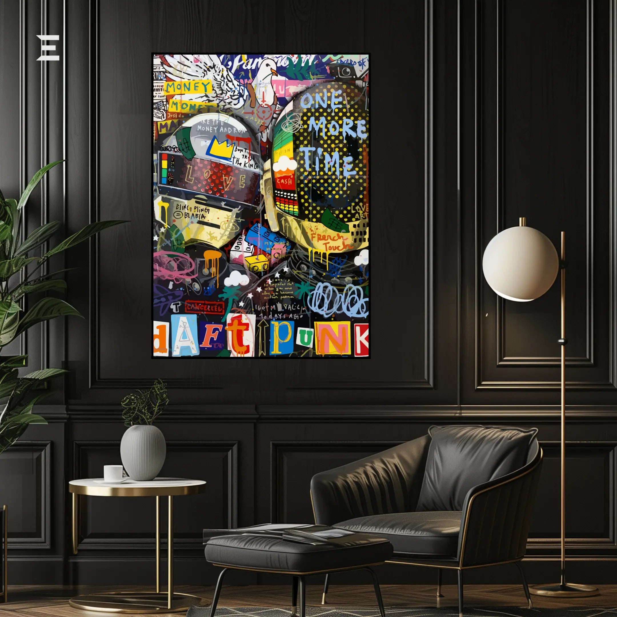 Daft Punk Graffiti Pop Art Resin Wall Art – “One More Time” Edition | IBRELIA IBRELIA