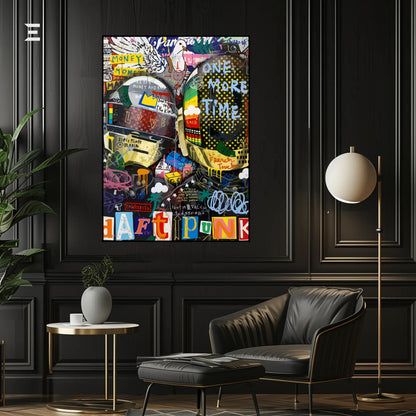 Daft Punk Graffiti Pop Art Resin Wall Art – “One More Time” Edition | IBRELIA IBRELIA