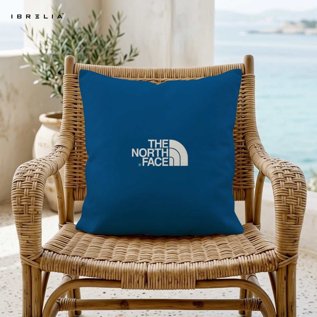 Minimal Blue Cushion 15x15 Inch | Clean Aesthetic Premium Pillow | IBRELIA™ IBRELIA