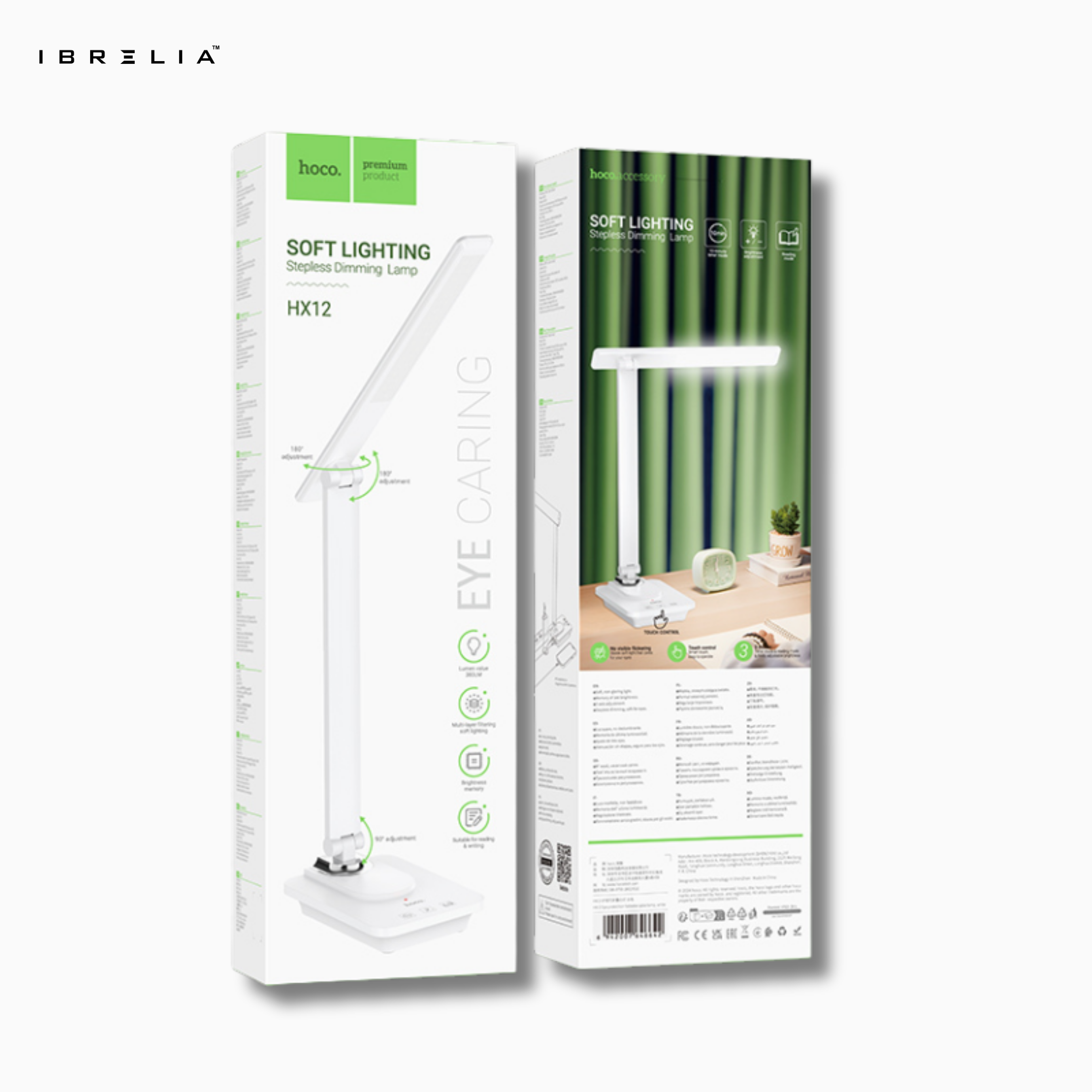 HOCO HX12 – Soft Lighting Eye-Caring Desk Lamp (Stepless Dimming | 3 Light Modes) – HOCO | IBRELIA™