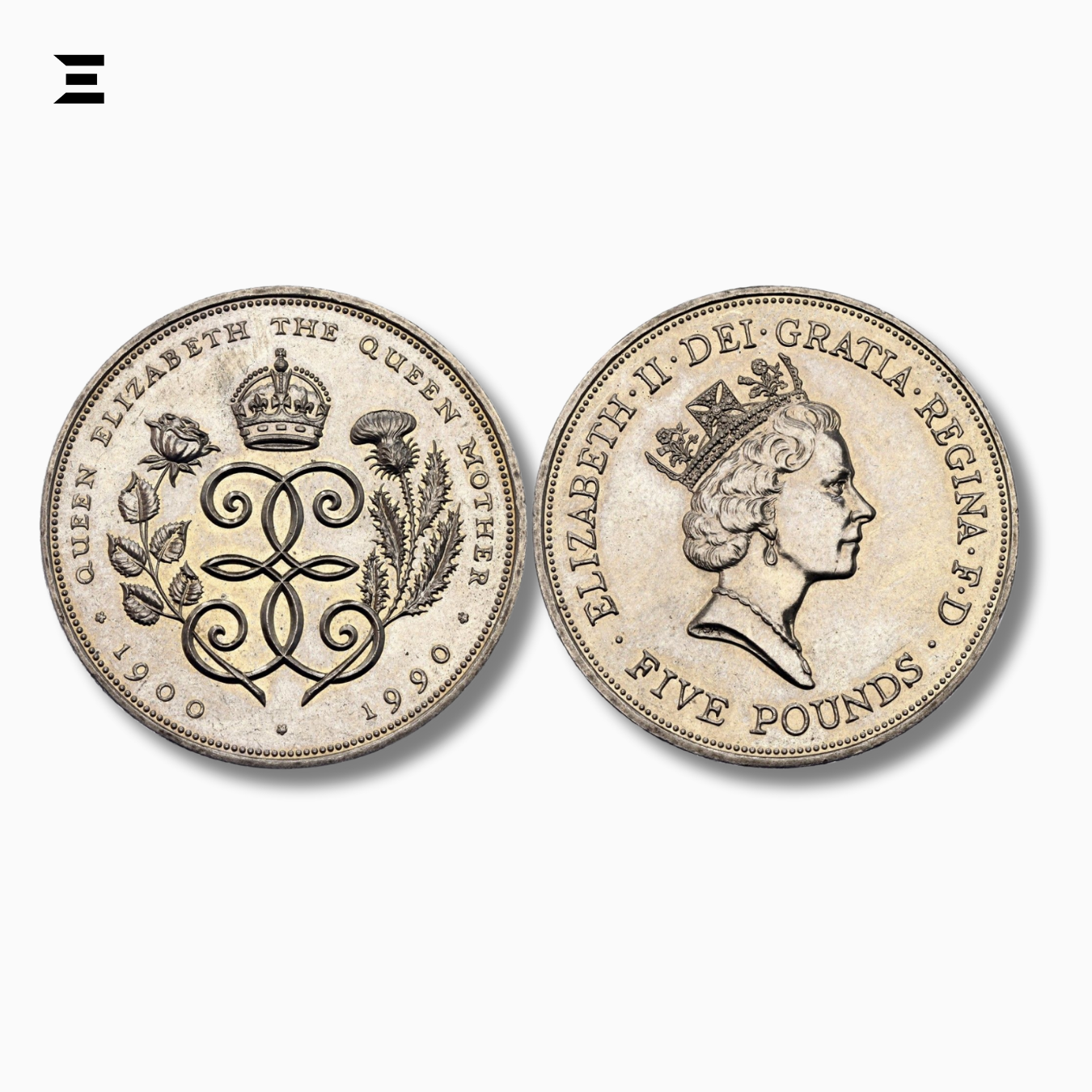 1990 UK £5 Gold Proof Coin – Queen Mother 90th Birthday Commemorative IBRELIA