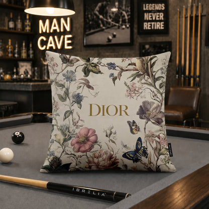 Luxury Floral Designer Cushion | Premium Velvet Suede | Double-Sided Print