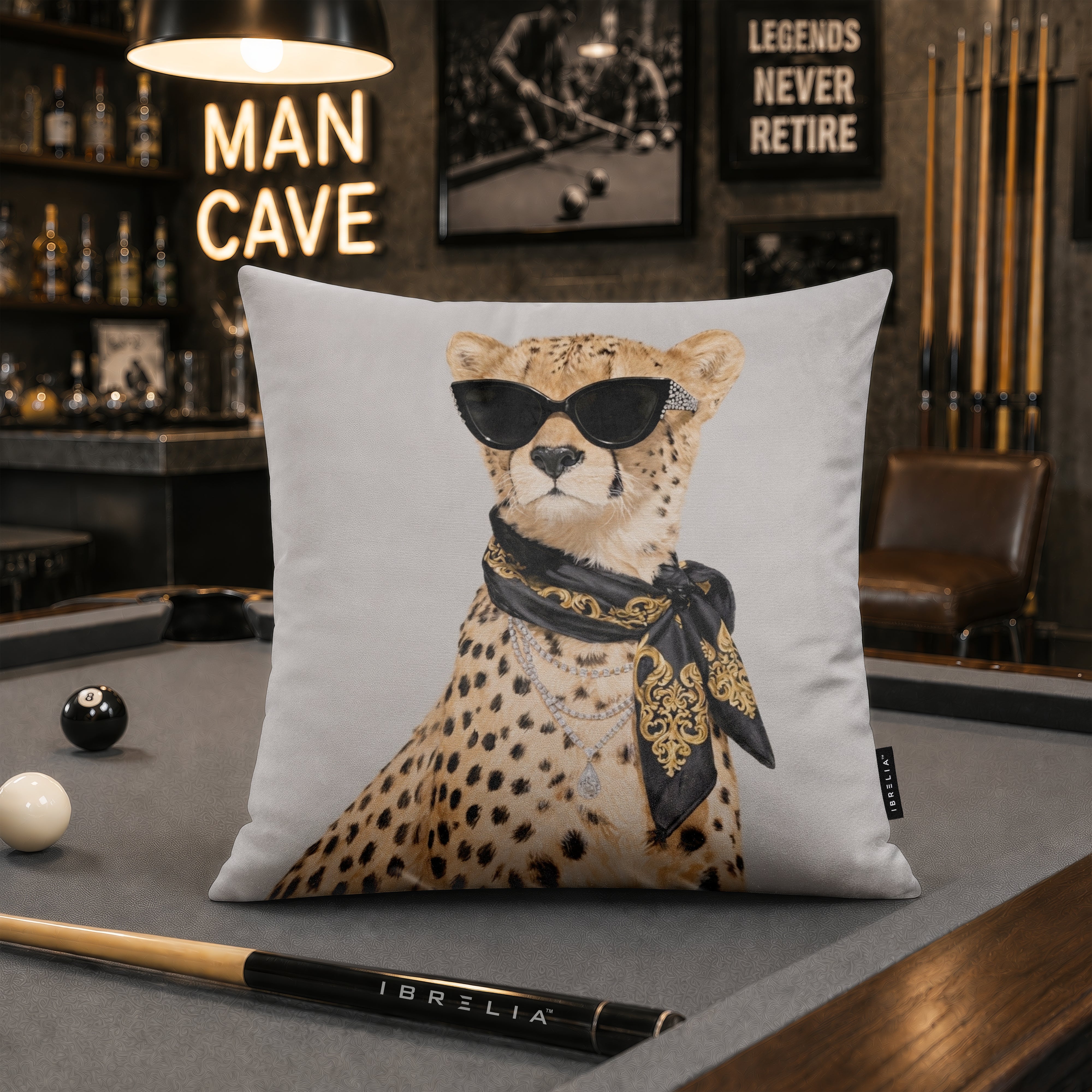 Luxury Cheetah Velvet Suede Decorative Cushion | Premium Double-Sided Print