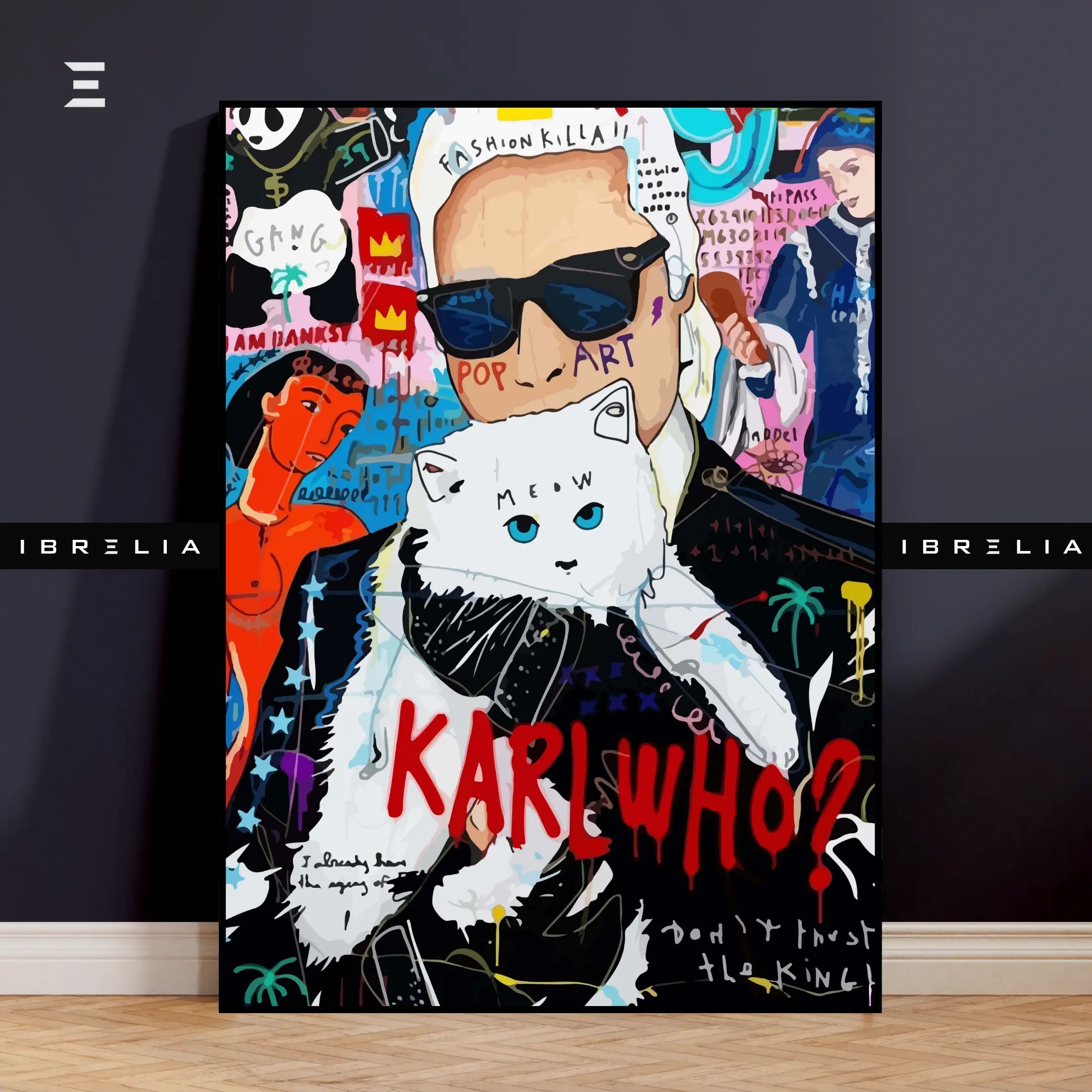 Karl Lagerfeld Graffiti Pop Art Resin Wall Art – “Karl Who?” Edition | IBRELIA IBRELIA