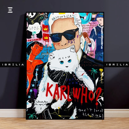 Karl Lagerfeld Graffiti Pop Art Resin Wall Art – “Karl Who?” Edition | IBRELIA IBRELIA
