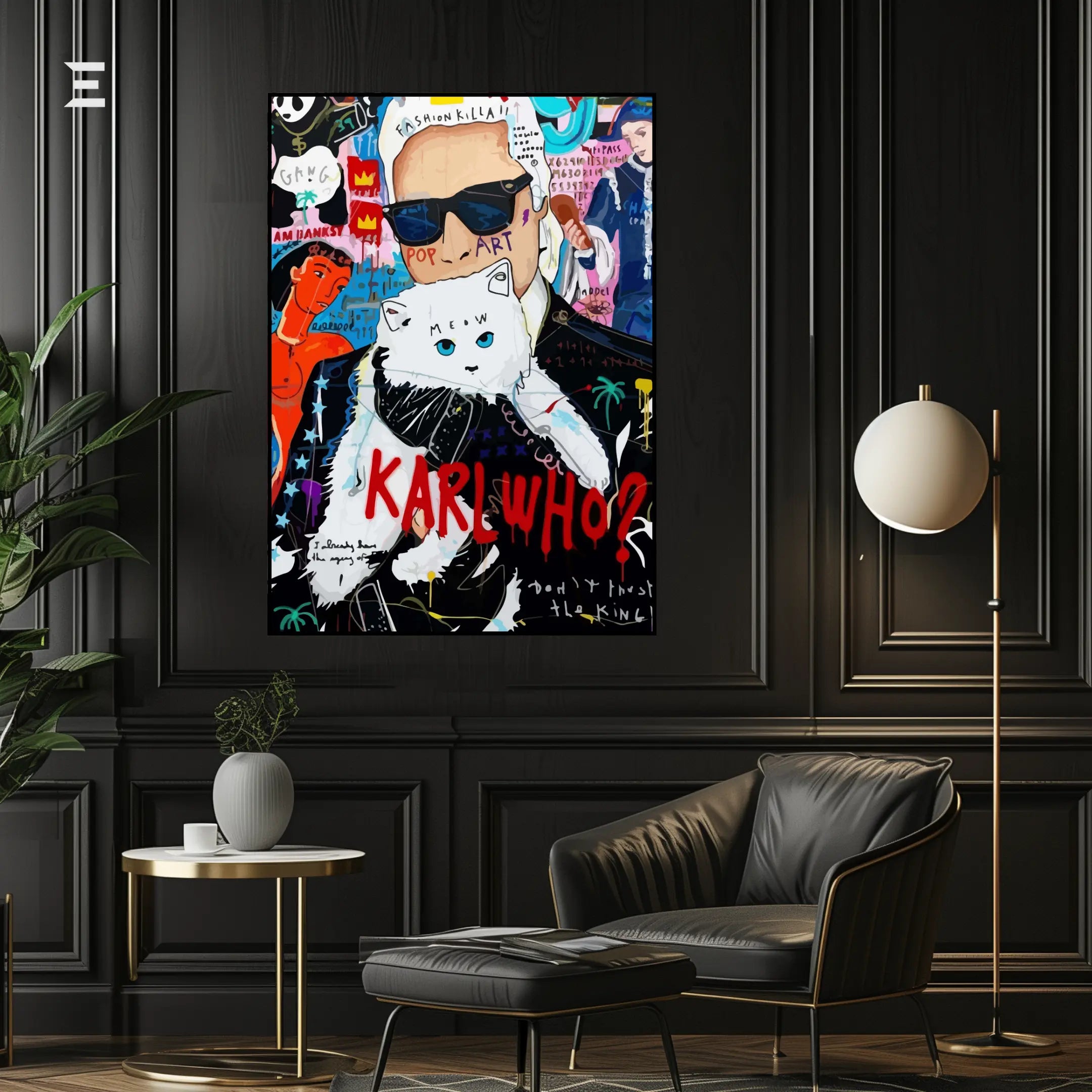 Karl Lagerfeld Graffiti Pop Art Resin Wall Art – “Karl Who?” Edition | IBRELIA IBRELIA